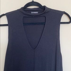 Collar neck black tank from Express